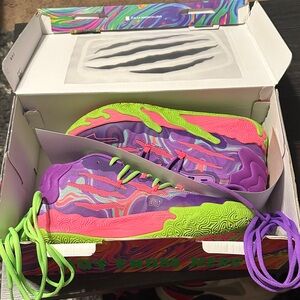 Puma Purple and Green Sneakers. Melo .03